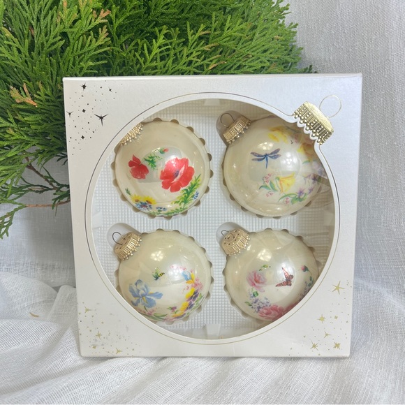 🎄American Classic Bronner’s Vintage Christmas Ornaments Glass Floral - Picture 5 of 6